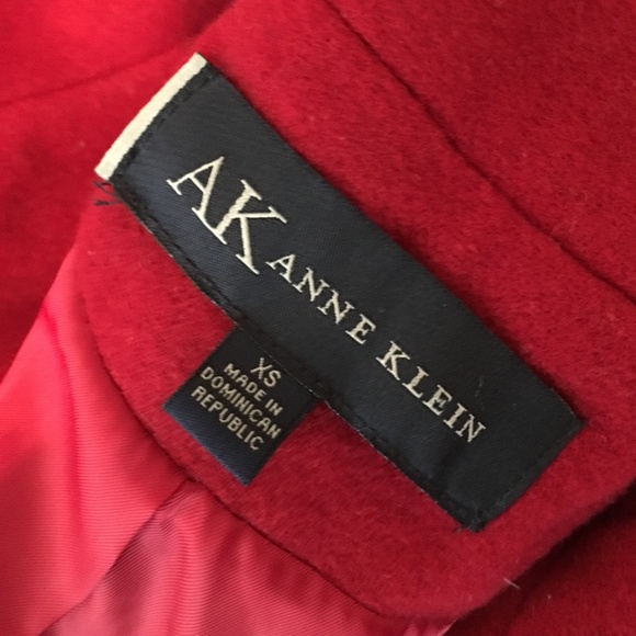 GUC Anne Klein Wool Coat - XS - Red! - Picture 6 of 8